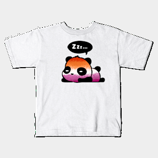 lesbian pride panda Kids T-Shirt